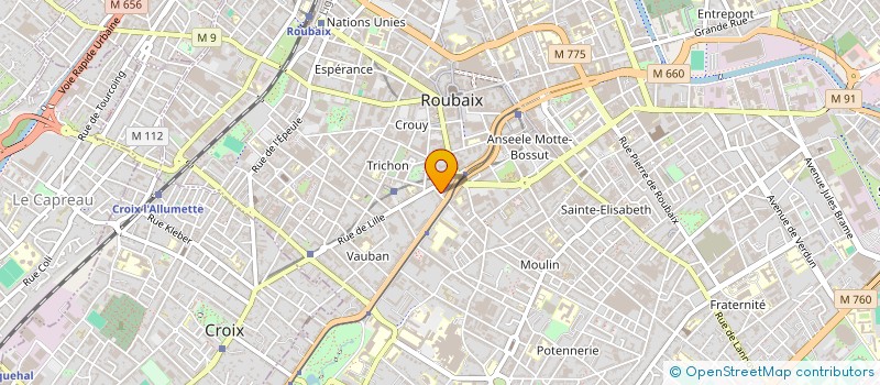 localisation de l'entreprise A & H FACADE  ROUBAIX