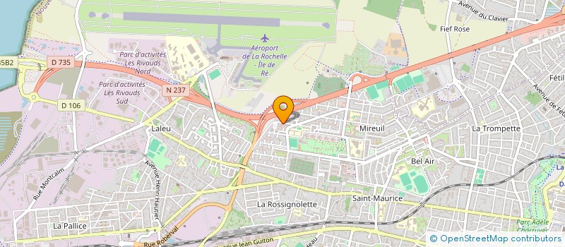 localisation de l'entreprise A.H.R.MACONNERIE PLATRERIE  LA ROCHELLE