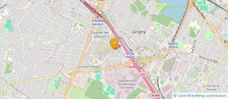 localisation de l'entreprise A.H.S. TRANS à GRIGNY