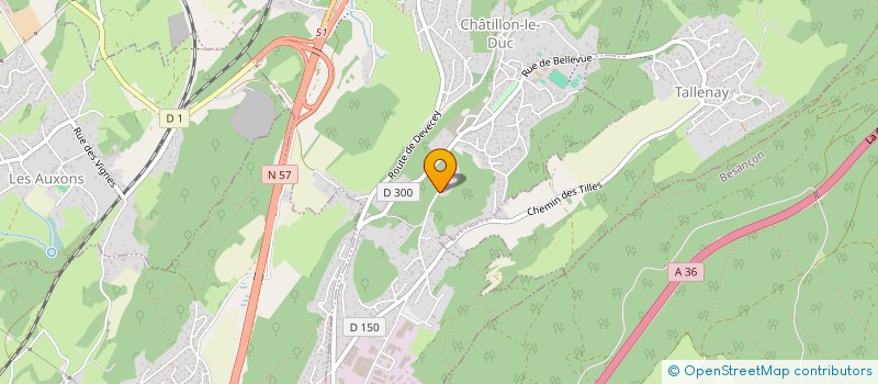 localisation de l'entreprise A.HENRIET  PONTARLIER