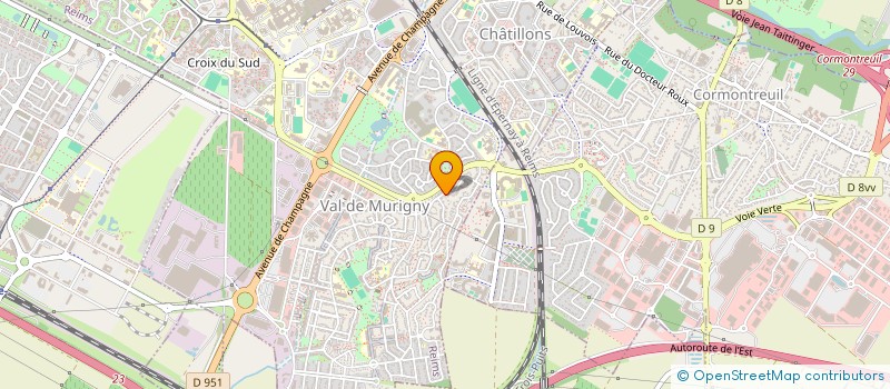 localisation de l'entreprise A.I.A.C.A.  REIMS