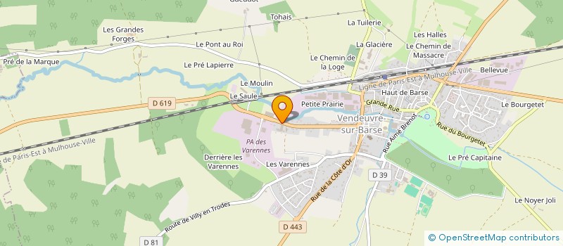 localisation de l'entreprise A.I.A SOUDURE à VENDEUVRE-SUR-BARSE