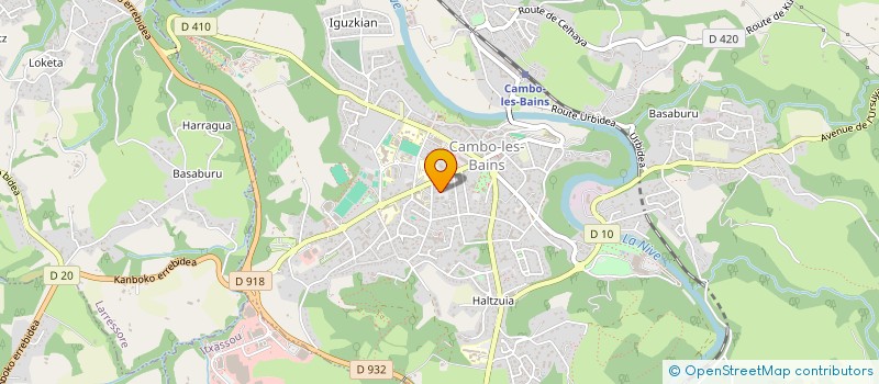 localisation de l'entreprise A.I.B.A ; AINTZINATU, INDARTU, BERZIKLATU, ANTOLATU ; ALLONS IMAGINER UNE BELLE AVENTURE à CAMBO-LES-BAINS