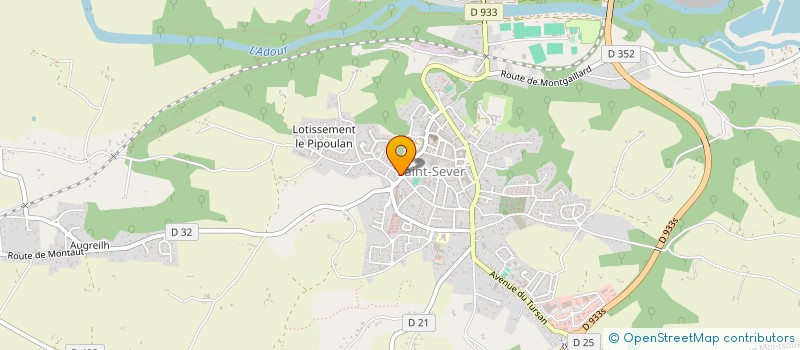 localisation de l'entreprise A.I.C.  SAINT-SEVER