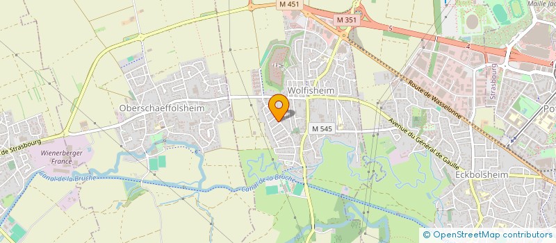 localisation de l'entreprise A.I.C. - ALSACE INVESTISSEMENT CONSEIL  WOLFISHEIM