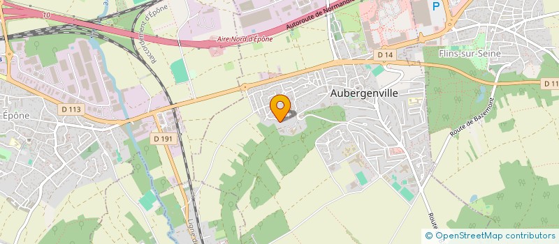 localisation de l'entreprise A.I.C.F.P.  AUBERGENVILLE