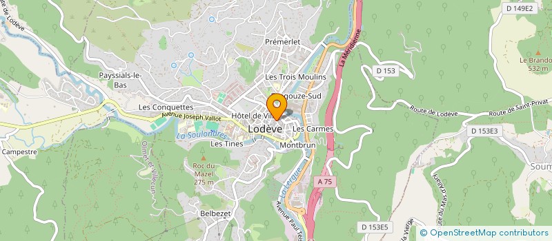 localisation de l'entreprise A.I.D.E.S. LODEVOIS à LODEVE