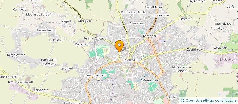 localisation de l'entreprise A.I.L à LESNEVEN
