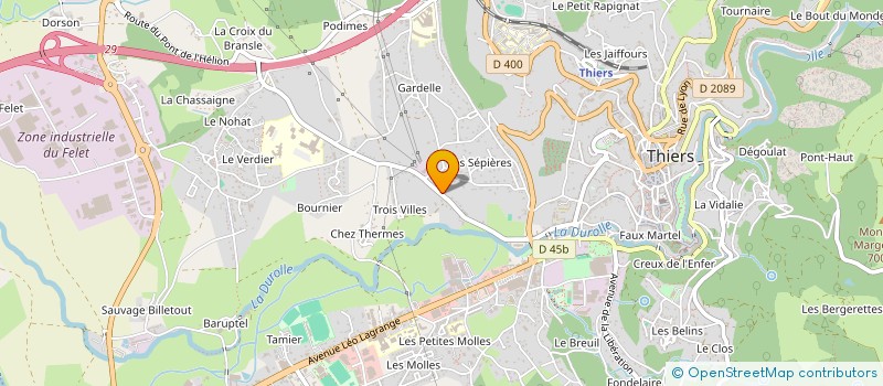 localisation de l'entreprise A I L E à THIERS