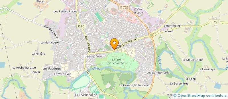 localisation de l'entreprise A.I.M. ASSOCIATION INTERMEDIAIRE MAUGES à BEAUPREAU-EN-MAUGES