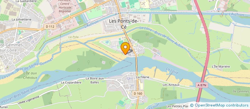 localisation de l'entreprise A.I.M.E SABATIER à LES PONTS-DE-CE