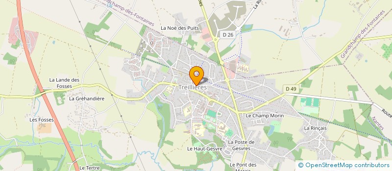 localisation de l'entreprise A.I.R.H HABITAT à TREILLIERES