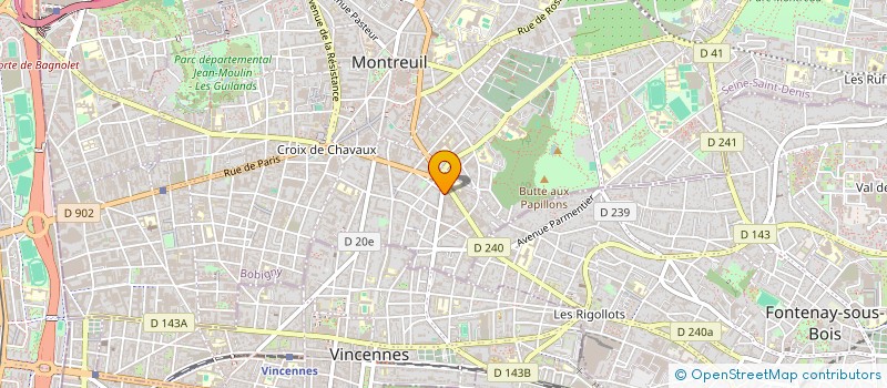 localisation de l'entreprise A.I.S.T. à MONTREUIL
