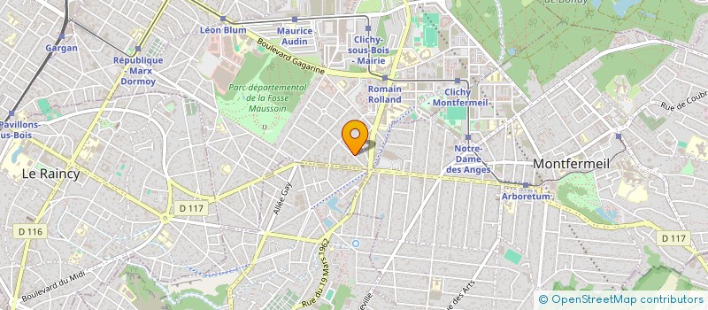 localisation de l'entreprise A.ISOL BAT à CLICHY-SOUS-BOIS