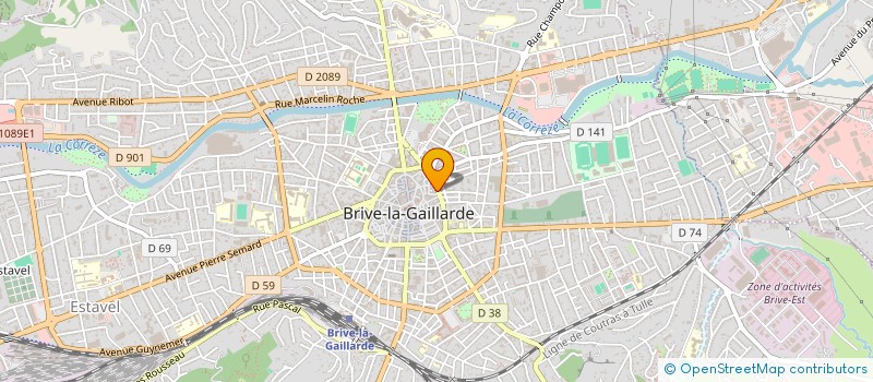 localisation de l'entreprise A.J.  BRIVE-LA-GAILLARDE