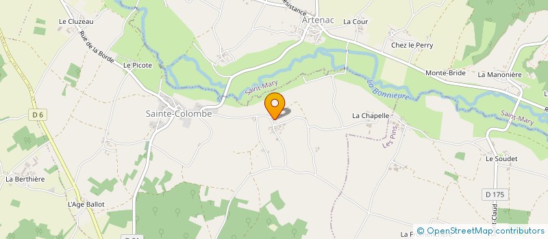 localisation de l'entreprise A & J à SAINT-CIERS-SUR-BONNIEURE