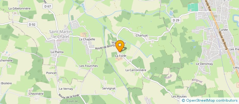 localisation de l'entreprise A.J  SAINT-MARTIN-LE-CHATEL