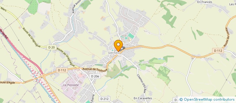 localisation de l'entreprise A.J.A  VERFEIL