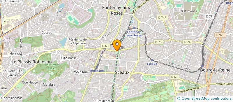 localisation de l'entreprise A.J.A à FONTENAY-AUX-ROSES