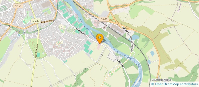 localisation de l'entreprise A.J.A. FOOTBALL FEMININES  AUXERRE