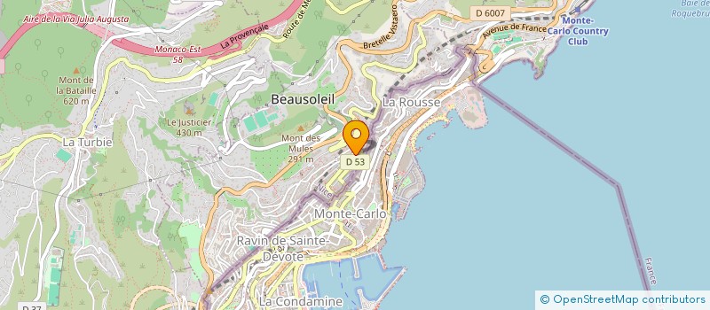 localisation de l'entreprise A.J.A IMMOBILIER à BEAUSOLEIL