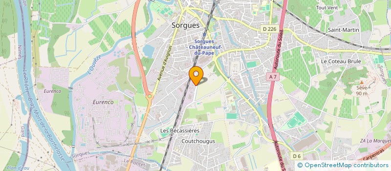 localisation de l'entreprise A J AUTO 84  SORGUES