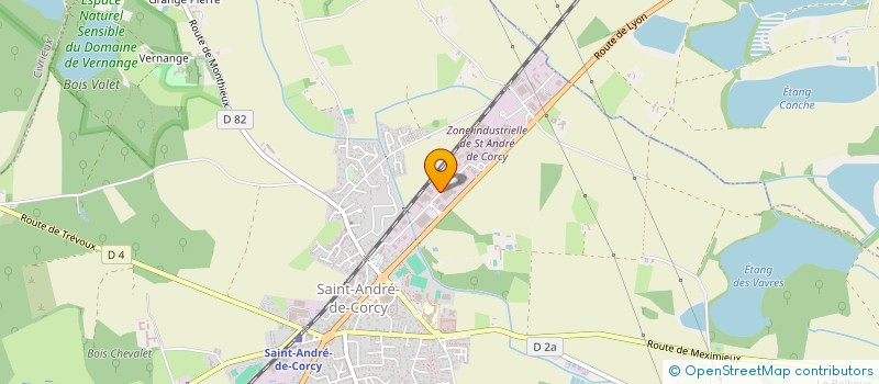 localisation de l'entreprise A.J. AUTOREP  SAINT-ANDRE-DE-CORCY
