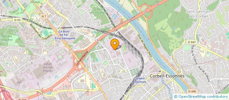 localisation de l'entreprise A.J.B. à CORBEIL-ESSONNES