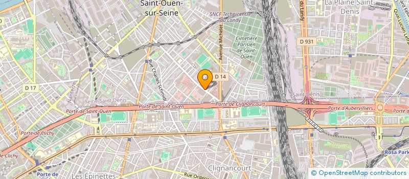 localisation de l'entreprise A.J.B. à SAINT-OUEN-SUR-SEINE