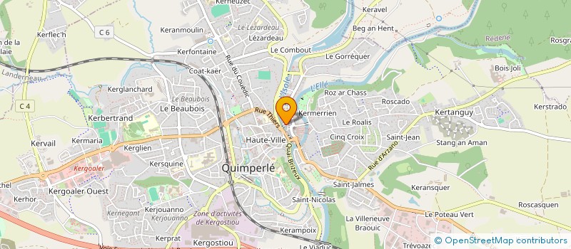 localisation de l'entreprise A.J.B.S  QUIMPERLE