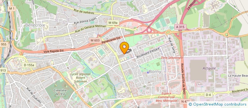 localisation de l'entreprise A J B SERVICES à METZ