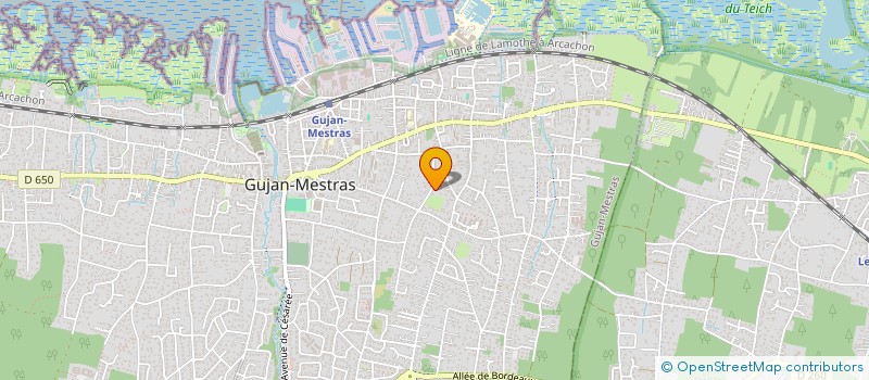 localisation de l'entreprise A.J.B. TRANSPORTS  GUJAN-MESTRAS