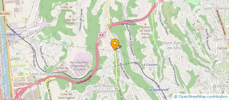 localisation de l'entreprise A.J.C.  NICE