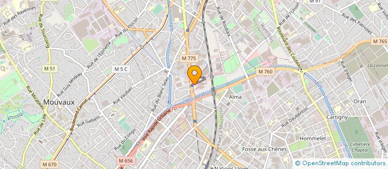 localisation de l'entreprise A.J.C.  TOURCOING