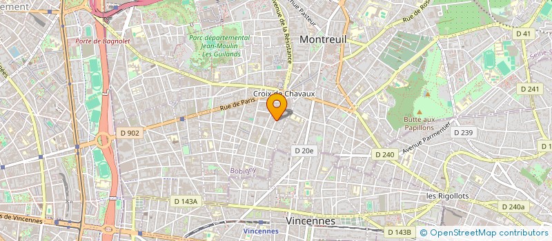 localisation de l'entreprise A.J.C CONSEILS à MONTREUIL