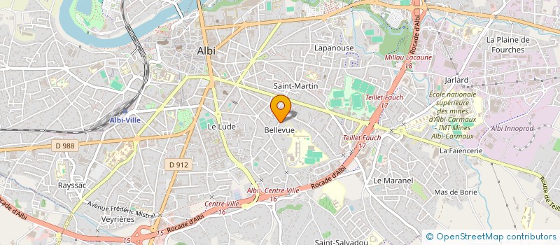 localisation de l'entreprise A.J.C. DIFFUSION à ALBI