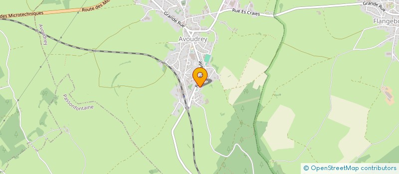 localisation de l'entreprise A.J.C.F.  AVOUDREY