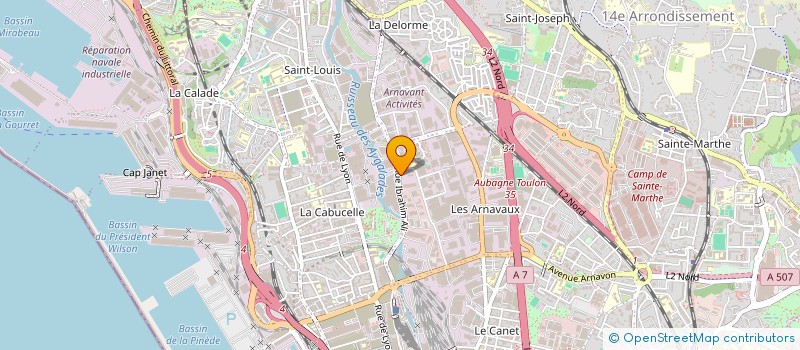 localisation de l'entreprise A.J.C GROUPE  MARSEILLE