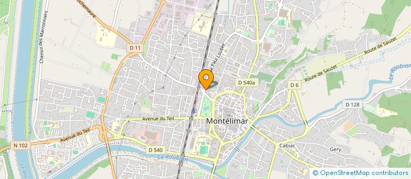 localisation de l'entreprise A.J.C.M.  MONTELIMAR