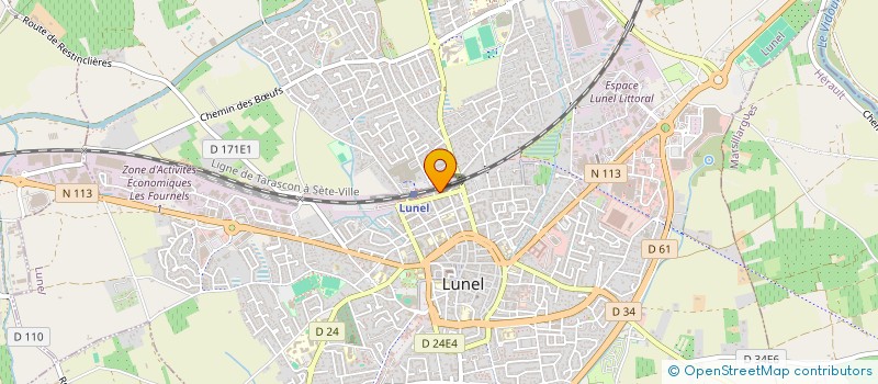 localisation de l'entreprise A.J.C. MEDITERRANEE  LUNEL