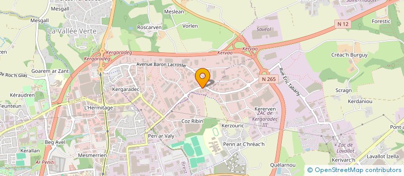 localisation de l'entreprise A.J.C.R.H  GUIPAVAS