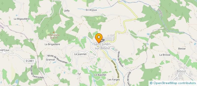 localisation de l'entreprise A.J. CARRELAGE à SAINT-JULIEN-SUR-BIBOST