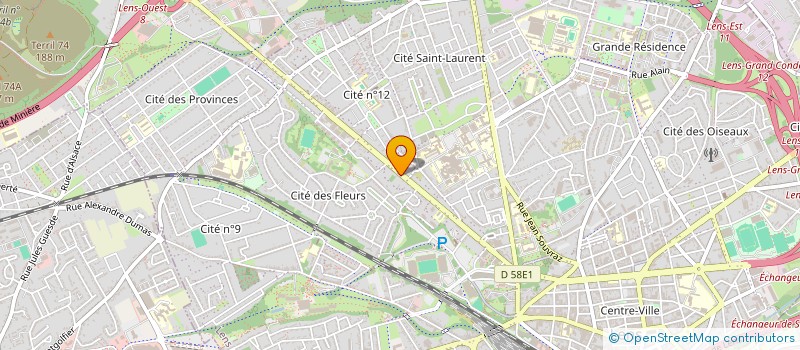 localisation de l'entreprise A&J CARROSSERIE à LENS