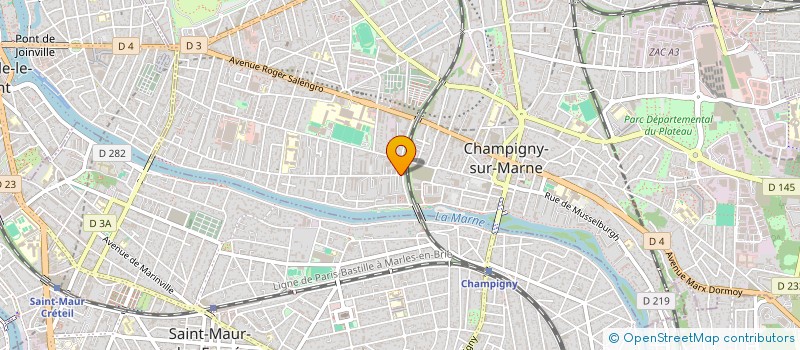 localisation de l'entreprise A.J.D. à CHAMPIGNY-SUR-MARNE