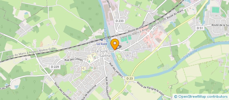 localisation de l'entreprise A.J. DISTRIBUTION  LA SUZE-SUR-SARTHE