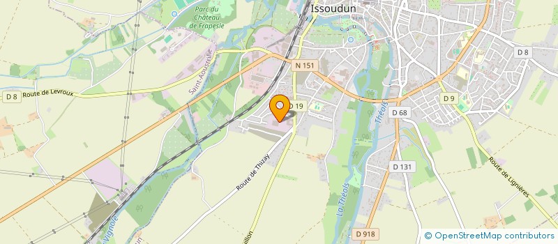 localisation de l'entreprise A.J.E. à ISSOUDUN