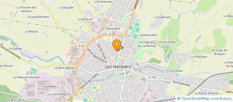 localisation de l'entreprise A.J.E à LES HERBIERS
