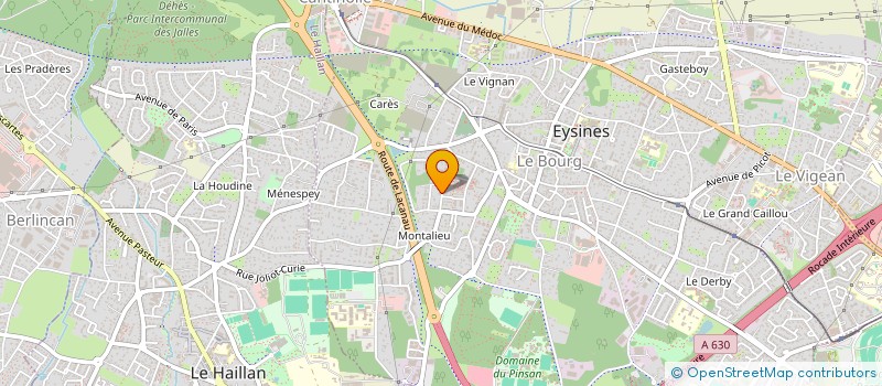 localisation de l'entreprise A.J.E. CONCEPT  EYSINES