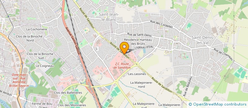 localisation de l'entreprise A J E CONSTRUCTIONS SARL à SAINT-JEAN-LE-BLANC
