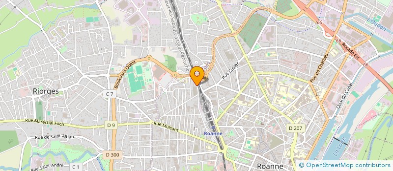 localisation de l'entreprise A.J.E. S.C.I. (ACCUEIL JEUNES ETUDIAN  ROANNE